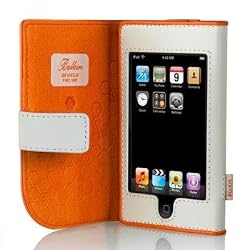 Belkin Leather Folio Case for iPod touch 1G (Persimmon Orange/Bone White)