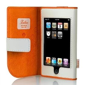 Belkin Leather Folio Case for iPod touch 1G (Persimmon Orange/Bone White)