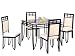 Wrought Iron and Glass Dining Set - 5 Piece