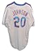 Autographed Howard Johnson New York Mets Gray Majestic Jersey Inscribed 86 WS Champs