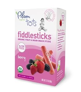 Plum Organics Tots Organic Fiddlesticks, Berry, 2.12-Ounce Boxes (Pack of 12)