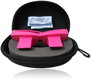 AmandaK(TM) Healthcare Bed Prism Spectacles Glasses, Universal, Myopia Usable, Rose Red, L