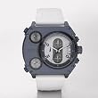 Diesel #DZ4199 Men's White Silicone Strap Triple Time Zone Chronograph Watch