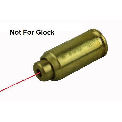 9mm Pistol Cartridge Laser Bore Sighter, Not for Glock