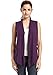 VESSOS Women's Pockets Solid Color Sleeveless Asymetric Hem Open Front Vest Cardigan