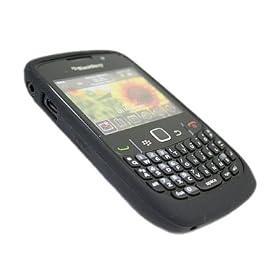 Genuine Blackberry 8520 Curve Black Silicon Skin Tub Case