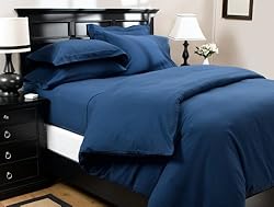 Pinzon 160-Gram Solid Flannel Full/Queen Duvet Cover, Cadet Blue