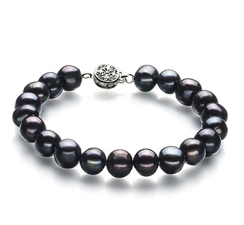 Kaitlyn Black 8-9mm A Quality Freshwater Pearl Bracelet