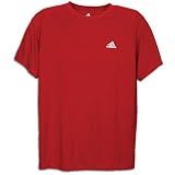  : adidas Men's Clima Logo T-Shirt, University Red/White, Large