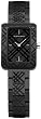 Burberry Nova Check Engraved Black Ceramic Bracelet Ladies Watch BU1175