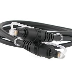 Eforcity Molded 3 Foot Digital Optical Audio TosLink Cable for CD, D/A Converters, Dolby Digital DTS Surround sound receivers, DVD, MiniDisk players and recorders, Pro Audio cards