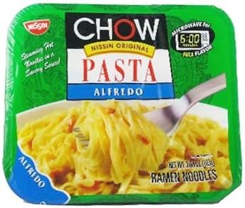 Nissin Microwavable Chow Pasta Alfredo 3.63 oz (Pack of 8)