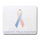 Amniotic Fluid Embolism Awareness Ribbon Mouse Pad