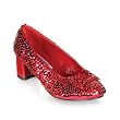 2 Inch Chunky Heel Silver Red Sequin Shoes Ruby Slippers
