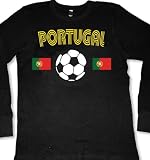 Portugal Flags International Soccer Thermal Shirt, Portuguese Pride Mens Long Sleeve Thermal