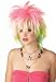 Womens Adult 80s Punky Pop Rock Star Emo Multicolor Costume Wig 1980s Punk Wild Rainbow Multicolored Spikey Hair