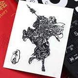 映画「レッドクリフ」で大人気！　彩蒔絵シール　三国志蒔絵　馬超（ばちょう）　黒（ブラック）