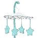 Turquoise and Gray Chevron Zig Zag Musical Baby Crib Mobile by Sweet Jojo Designs