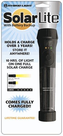Hybrid Light 001175 Solar Powered Flashlight Black