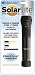 HYBRID SOLAR POWERED FLASHLIGHT WITH EMERGENCY BATTERY BACKUP BLACK