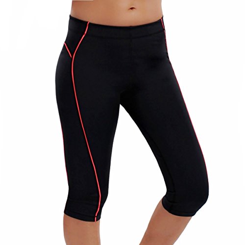 La Isla Women's Fitted Knee Tight Yoga Running Workout Sports Capri Leggings Pants