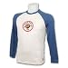 Peter Puck Retro Long Sleeve Raglan T-Shirt (Steel Blue)