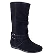 Girls' Xhilaration&reg; Felda Suede Slouch Boots - Black