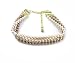 Kiska, Light Grey, Light Brown and Dark Rose Multi-Strand Glass Pearl Necklace by Margot Townsend, 18\