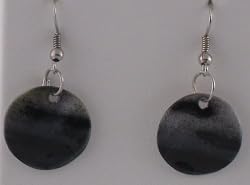Polished Dark Resin Earrings