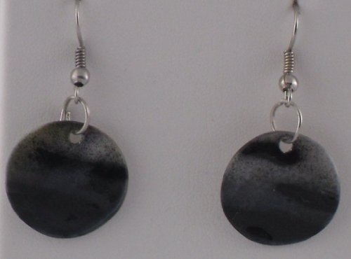 Polished Dark Resin Earrings