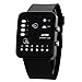 BesWLZ Technological Sense Binary Digital LED Waterproof Unisex Sports Wrist Watches Black