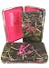 Initial Wallets - Soft Camo Initial " K " Thick Flat Wallet Clutch Purse Hot Pink Camoflauge
