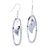 Circle Willow Sterling Silver Earrings 925