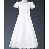 Girls First Communion Special Occasion Dress LITO WHITE PLUS Size 12.5-16.5