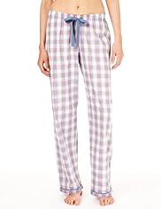Limited Collection Pure Cotton Checked Pyjama Bottoms