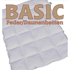 BASIC Feder und Daunendecke Kassettendecke 30% Daunen 4x6 Kassetten 155x220 cm - W�rmestufe 5 Warm