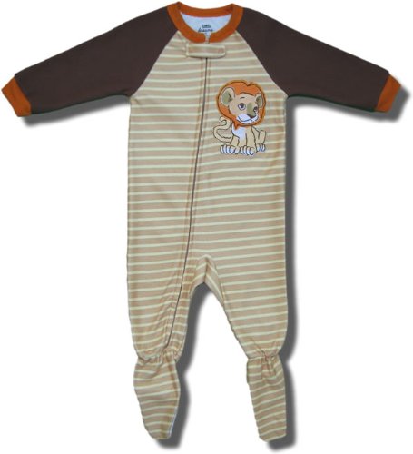 Fearless Lion Cozy Striped, Footed Blanket Sleeper for Toddlers - WINTER CLEARANCE SALE