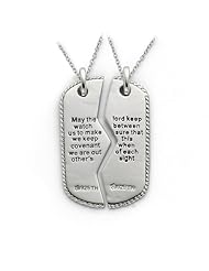 Sterling Silver Military Dog Tag For Two Pendant