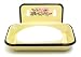 Vintage French Soap Dish ~ Soap Holder ~ Soap Bowl ~ Wall & Countertop Style ~ Retro Enamel Yellow w/ Shabby Rose