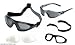 Sporting Goods : Body Specs BS-Twin Goggles/Sunglasses with Anti-Fog Interchangeable Lenses Frame & Lens Choices: Chrome Silver Matte Frame, Grey Lens (+ Clear lens) Model Chrome