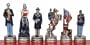 Brass & Pewter Civil War Theme Chess Set