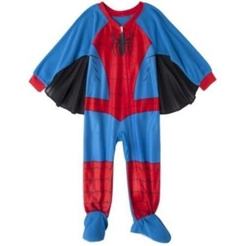 Marvel Spiderman Toddler Boy Footed Blanket Pajama