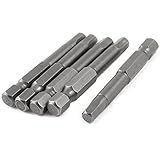 uxcell　スクリュードライバービット　ねじ回しビット　六角シャンク　4.9mmチップ距離　5個