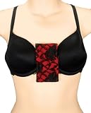 Braza Secret Stash Lace Bra Travel Pocket - Red/Black - One Size