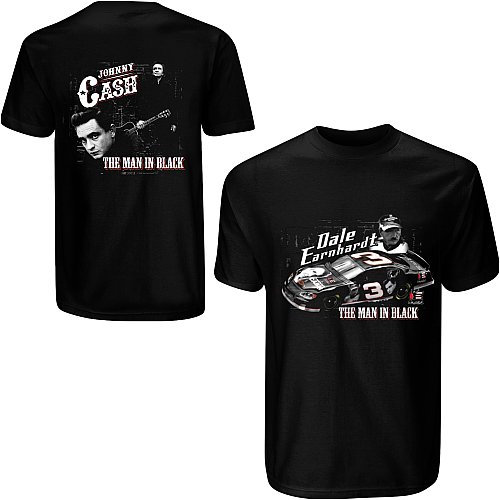 Buy Chase Authentics Dale Earnhardt The Man In Black Johnny Cash T-Shirt by Chase Authentics