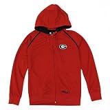 NCAA Georgia Bulldogs Fit Full Zip Hoodie, Red, Large
