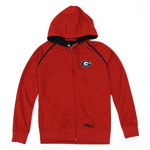 NCAA Georgia Bulldogs Fit Full Zip Hoodie, Red, Large
