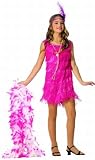 Pink Flapper Dress Costume for Girls - Small