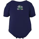 NCAA Notre Dame Fighting Irish Infant Navy Blue Embroidered Logo Creeper
