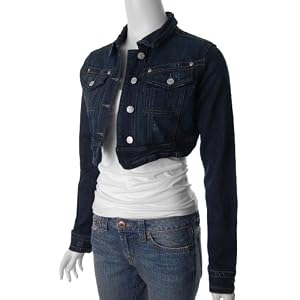 Buy AC3998 Brand Juniors Distressed Denim Crop Jacket by AC3998 Brand